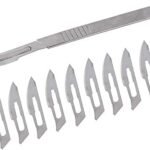 EUZA carbon steel Surgical blade no. 24 (10pcs) with scalpel handle no. 4 (1pcs) B.P. Handle