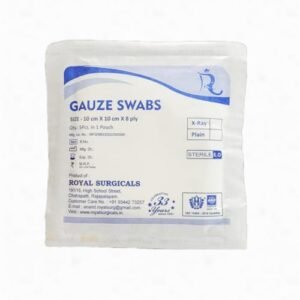 Royal Surgicals Sterile Absorbent Cotton Gauze Swab |(10cm x 10cm x 8ply) (5 pcs per pack) (50 pack) Gauze Swab for Wound Dressing/First Aid/Home