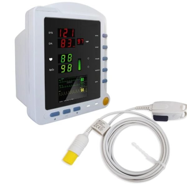 TenTabs CMS 5100 (Original) 3 Para Patient Monitor (With Adult Probes) | Measures SPO2, NIBP, Pulse Rate, Temperature | TFT LCD Display | Suitable For Adult PatientsTenTabs CMS 5100 (Original) 3 Para Patient Monitor (With Adult Probes) | Measures SPO2, NIBP, Pulse Rate, Temperature | TFT LCD Display | Suitable For Adult Patients - Image 2