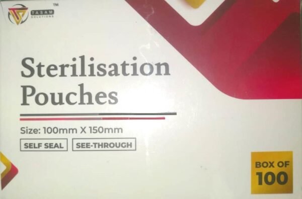 TASAM Sterilisation Pouches, Self-Seal See-Through,(100mm x 275mm) Box of 100 - Image 2