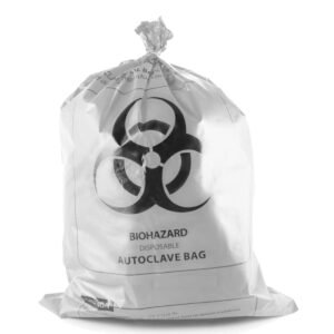 TM Media Biohazard Disposable Autoclavable Bags (Size : (H) 11” X (B) 7”) Clear, transparent autoclavable