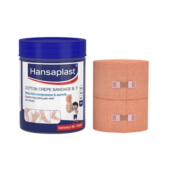 Hansaplast Soft Cotton Crepe Bandage For Pain Relief | 15CM X 4MTR, Skin-Friendly | Crepe Bandage For Hands, Legs And Ankle Support | Provides Warmth And Firm Support To The Affected Area - Image 2