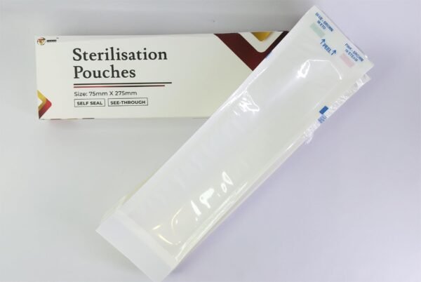 TASAM Sterilisation Pouches, Self-Seal See-Through,(100mm x 275mm) Box of 100 - Image 3