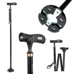 Antara AGEasy (Max Group) Foldable Walking Stick with Built-in LED Light | Adjustable Height