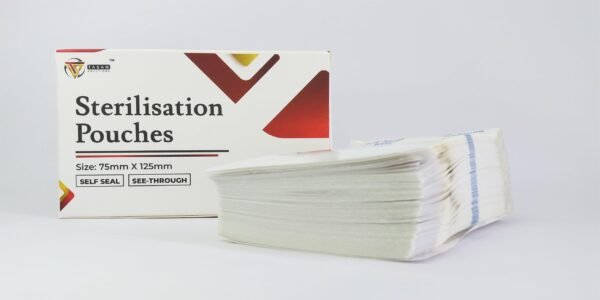 TASAM Sterilisation Pouches, Self-Seal See-Through,(100mm x 275mm) Box of 100