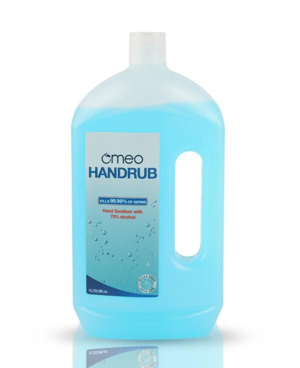Click to see full view BJAIN Omeo Hand Rub Sanitizer-1 liter | 99.99% Effective Against Germs | 70%