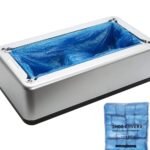 Automatic Shoe Cover Dispenser Shoe Covers Machine with 100pcs T Buckle Shoe Covers Shoe Cover for Home, Office, Supermarket, Factory, Lab (Silver)