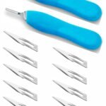 Glassvan Blades Size no.11 (10 pcs) with Plastic Moulded Stainless Steel Surgical/Scalpel Blade Handles Size no.3 (2 pcs)
